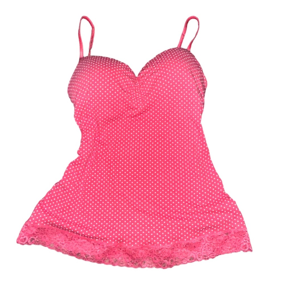 Pink tank top with bra